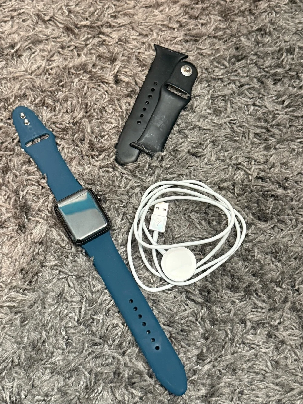 Apple Dark Blue Silicone Smartwatch (SERIES 2) with Sport Band & CHARGER